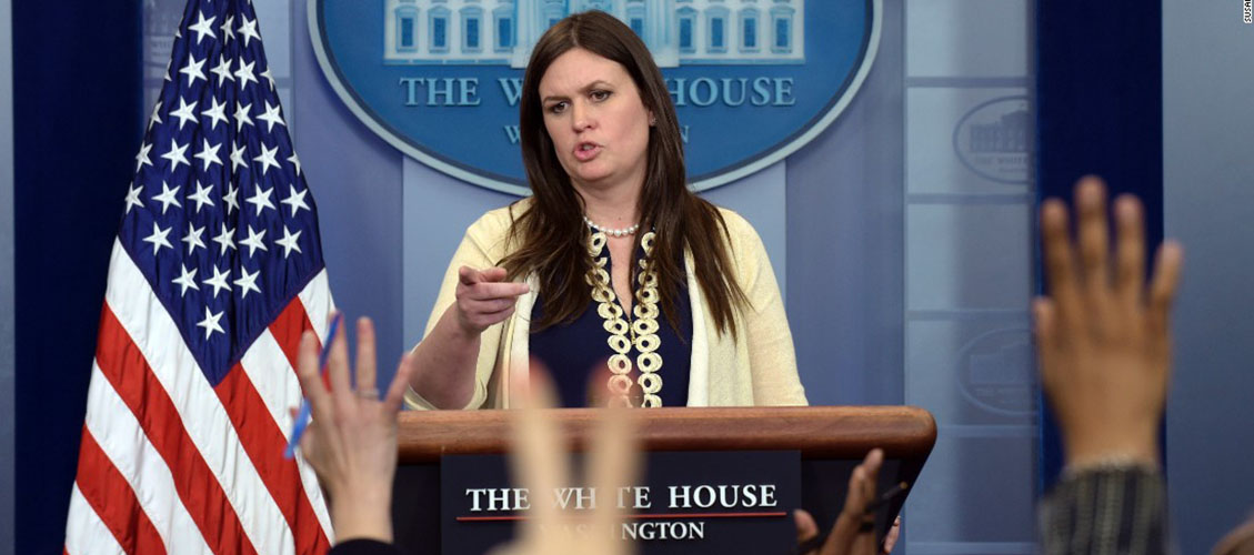 Sarah Huckabee Sanders Becomes White House Press Secretary.