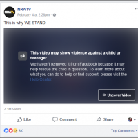 Facebook hides NRA veteran video behind ‘violence against a child,’ ‘sexually suggestive’ warnings