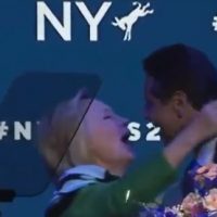 HILLARY CONQUERS THE STAIR! Cuomo helps Clinton up single step