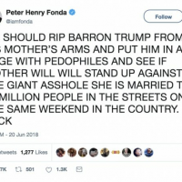 BREAKING: First Lady Melania Calls Secret Service After Peter Fonda Threatens to Kidnap Barron Trump