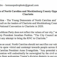 Violent Left: North Carolina Democrats Threaten ‘Civil Unrest’ if 2020 RNC Held in Charlotte