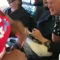 VIDEO: Hillary keeps distance from Deplorables as she flies commercial
