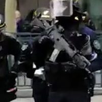 French Police Brandishing Rifles Against Yellow Vest Protestors