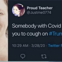 Rhode Island School Teacher Resigns After Viral TGP Report About Her Offering to Pay Someone With Coronavirus to Cough on President Trump
