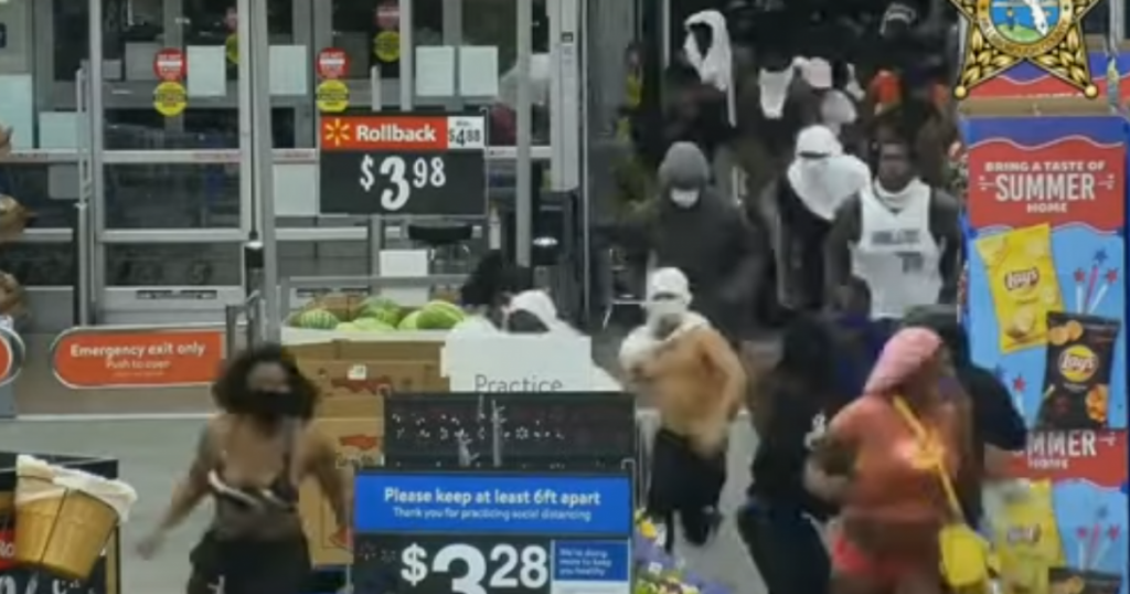 Footage Reveals Hundreds of Tampa Bay Looters Storming Walmart, Taking